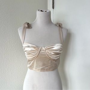 Garage Velvet Bustier Top